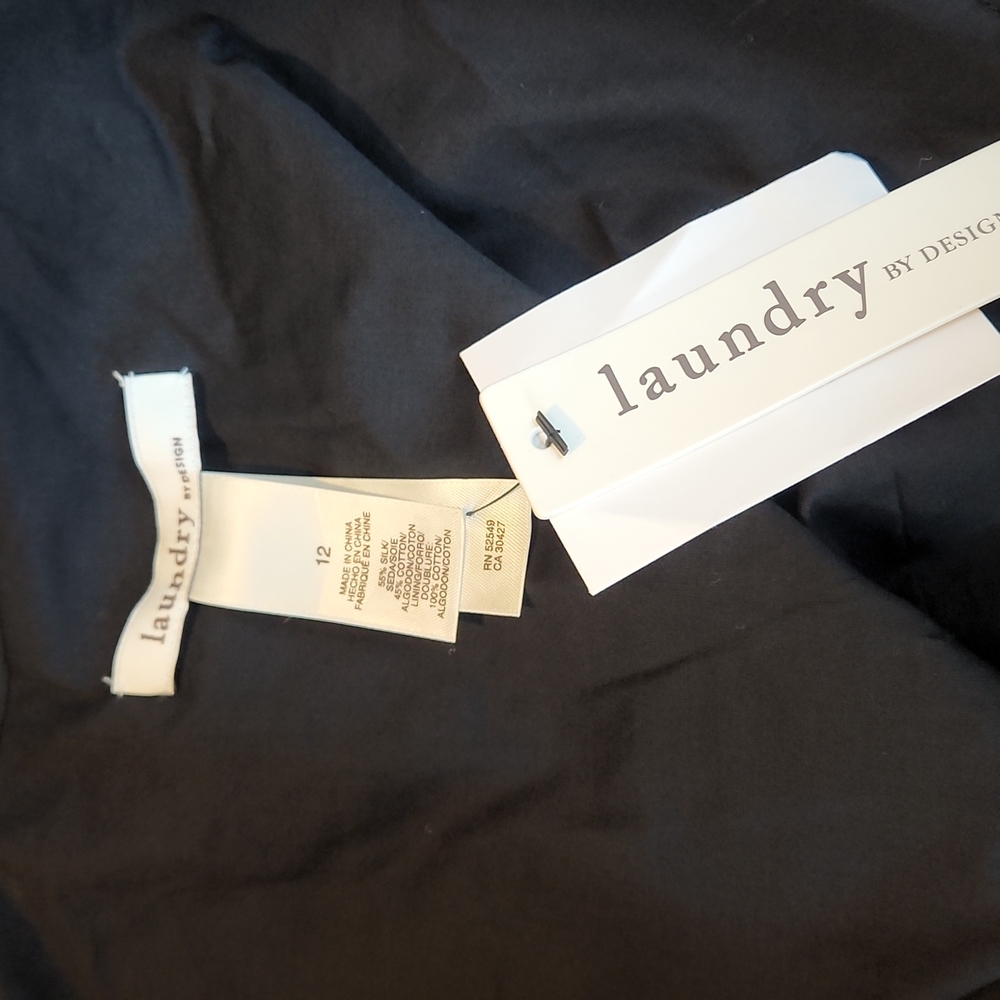 Laundry By Design Black Silk Cotton Blend - Size 12 (fits like 8/10 Junior) - Picture 6 of 16